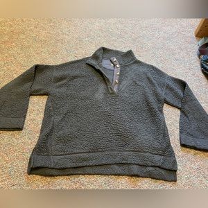 Brown Sherpa long sleeve top